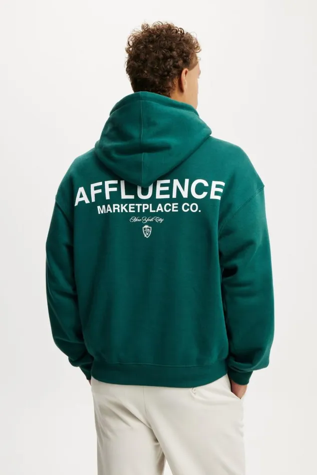 Cotton On Sweats and Hoodies Box Fit Graphic Hoodie Evergreenaffluence 8211 Men Cotton On Sweats and Hoodies Box Fit Graphic Hoodie Evergreenaffluence 8211 Men