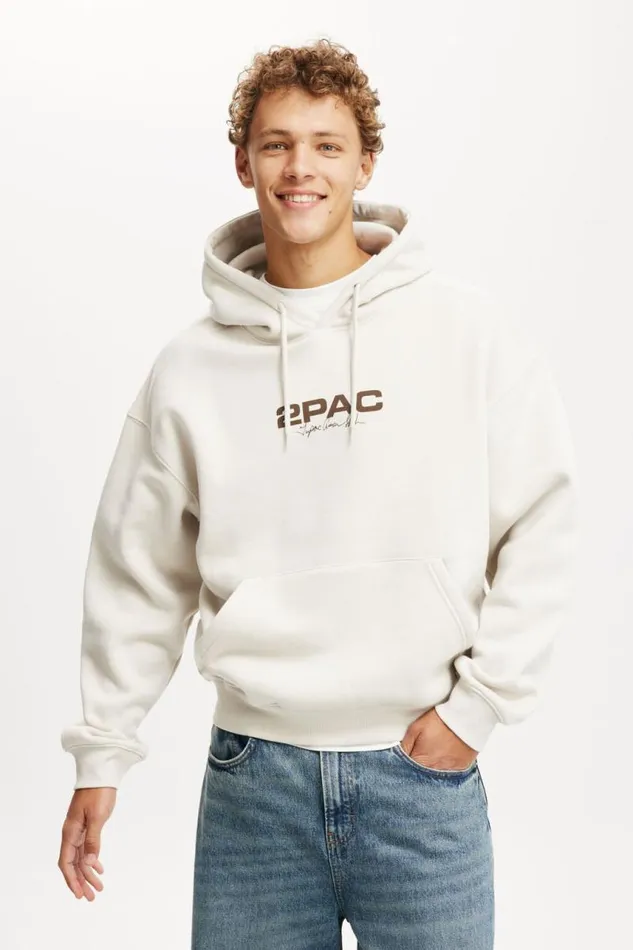Cotton On Sweats and Hoodies Box Fit Music Hoodie Lcn Bra Bonetupac Signature 8211 Men