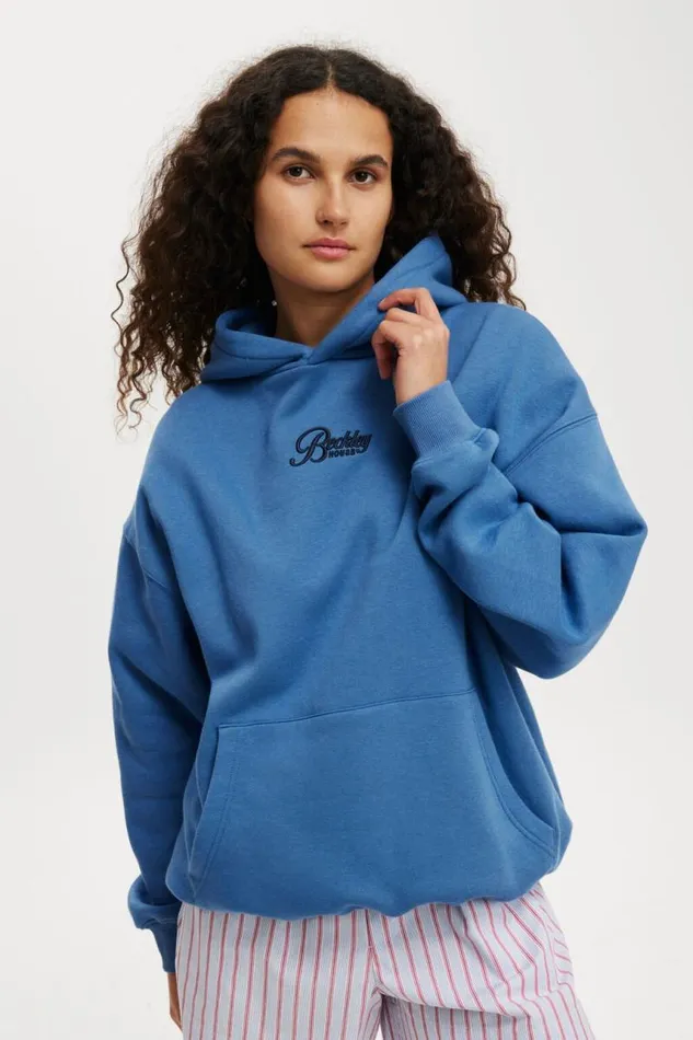 Cotton On SweatsandHoodies Classic Fleece Graphic Hoodie Beckley Houseazure Blue 8211 Women Cotton On SweatsandHoodies Classic Fleece Graphic Hoodie Beckley Houseazure Blue 8211 Women