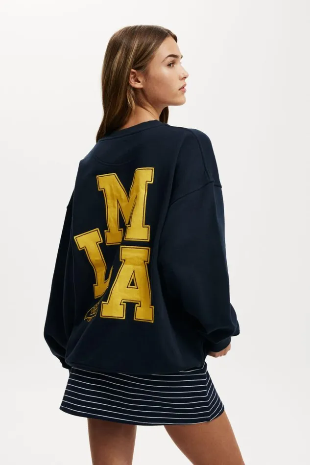 Cotton On SweatsandHoodies Classic Graphic Crew Sweatshirt Lma Ink Navy 8211 Women