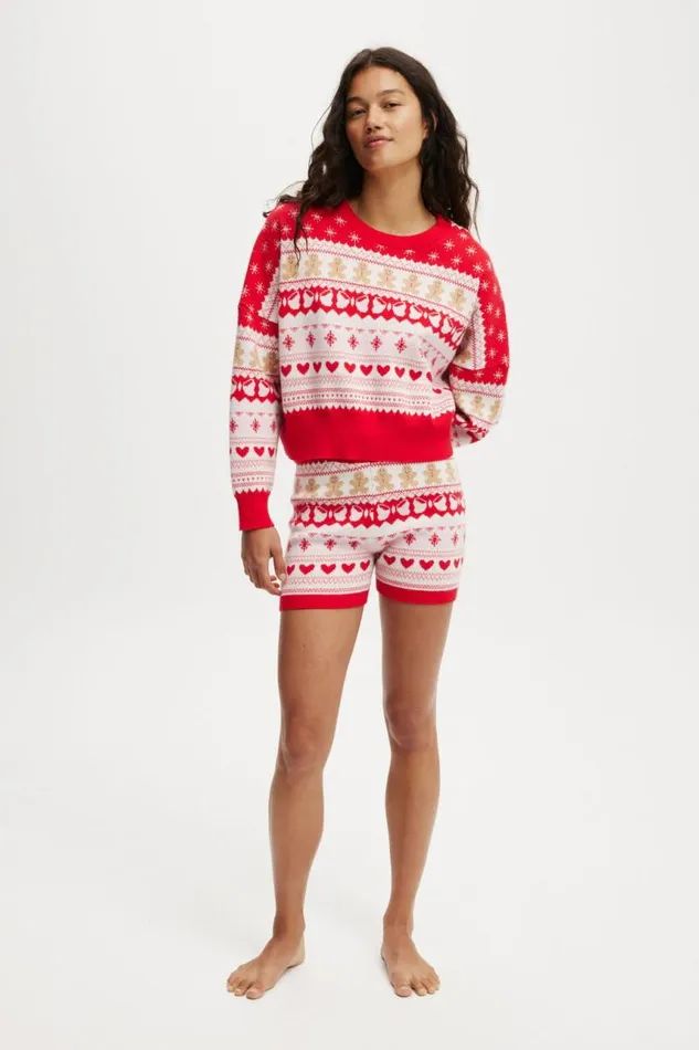 Cotton On SweatsandHoodies Novelty Knitted Jumper Warm Cherrygingerbread Fair Isle 8211 Women