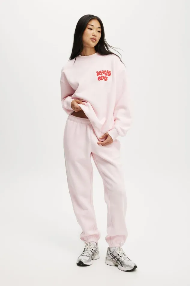 Cotton On SweatsandHoodies Plush Essential Gym Sweatpant Cherry Dreamcoconut Milk 8211 Women