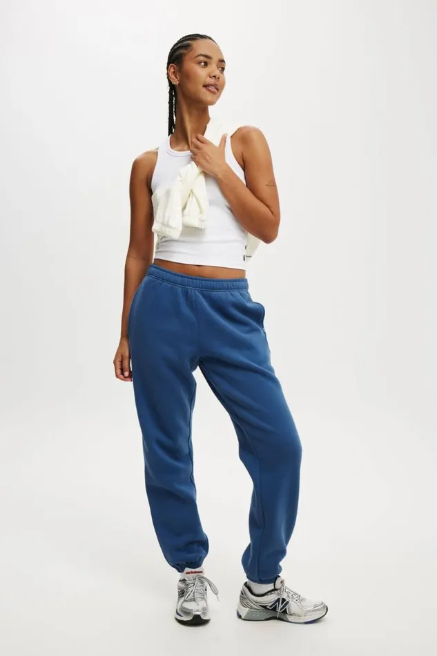 Cotton On SweatsandHoodies Plush Essential Gym Sweatpant Deep Blue 8211 Women