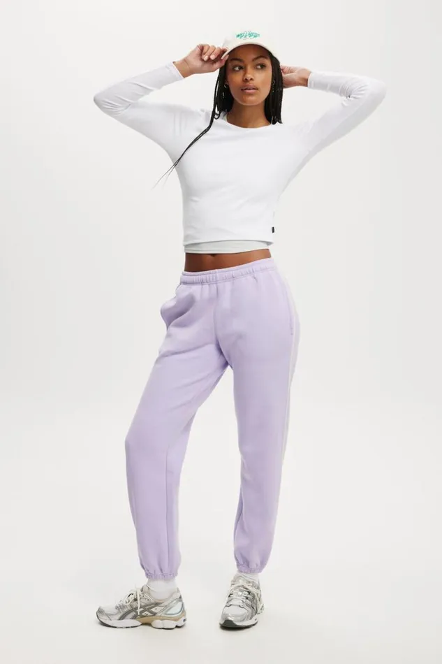 Cotton On SweatsandHoodies Plush Essential Gym Sweatpant Purple Rosecoconut Milk 8211 Women Cotton On SweatsandHoodies Plush Essential Gym Sweatpant Purple Rosecoconut Milk 8211 Women