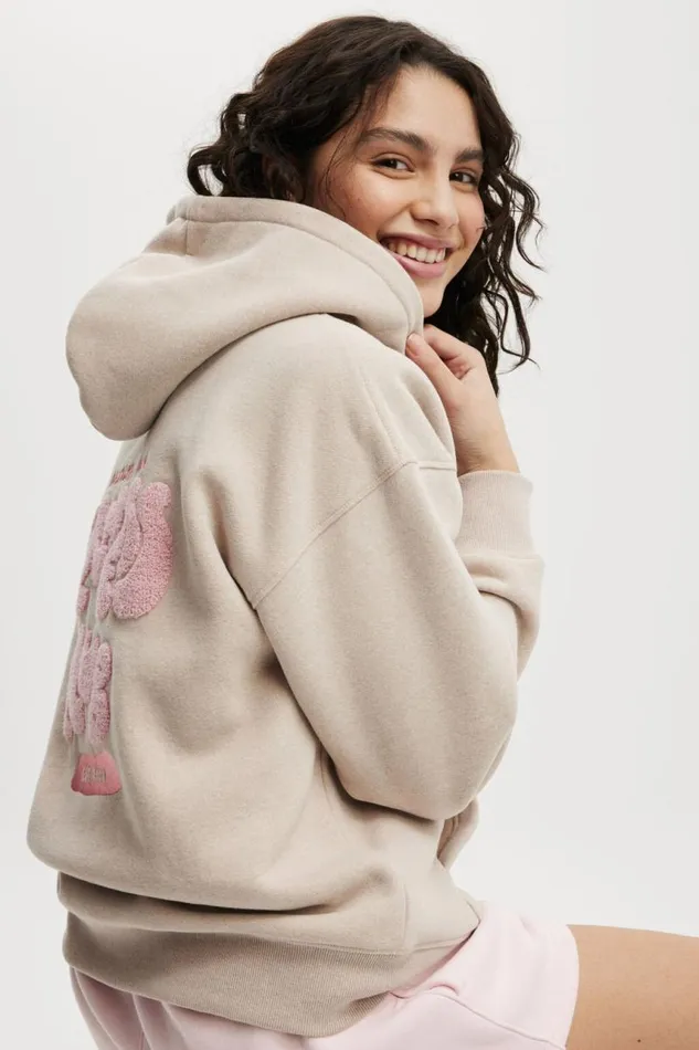 Cotton On SweatsandHoodies Plush Premium Graphic Hoodie Sesame Marlebhwc Wellness Club 8211 Women Cotton On SweatsandHoodies Plush Premium Graphic Hoodie Sesame Marlebhwc Wellness Club 8211 Women