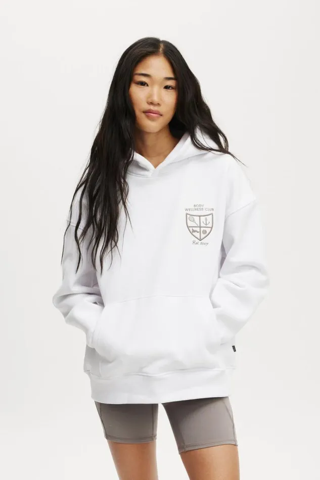 Cotton On SweatsandHoodies Plush Premium Graphic Hoodie Whiteheritage Wellness Club 8211 Women Cotton On SweatsandHoodies Plush Premium Graphic Hoodie Whiteheritage Wellness Club 8211 Women