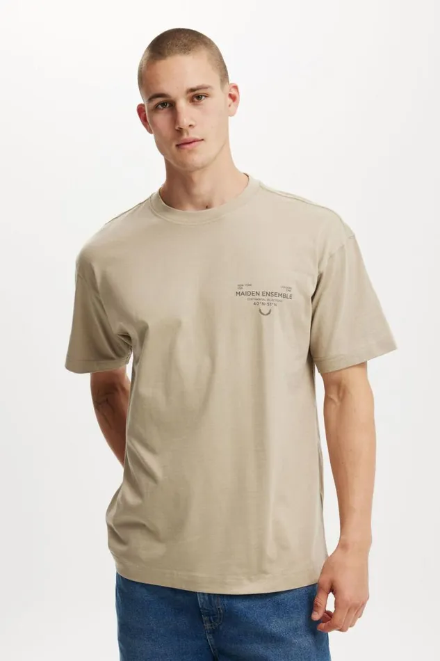 Cotton On Tees and Tanks Box Fit Easy TShirt Gravel Stonemaiden Ensemble 8211 Men