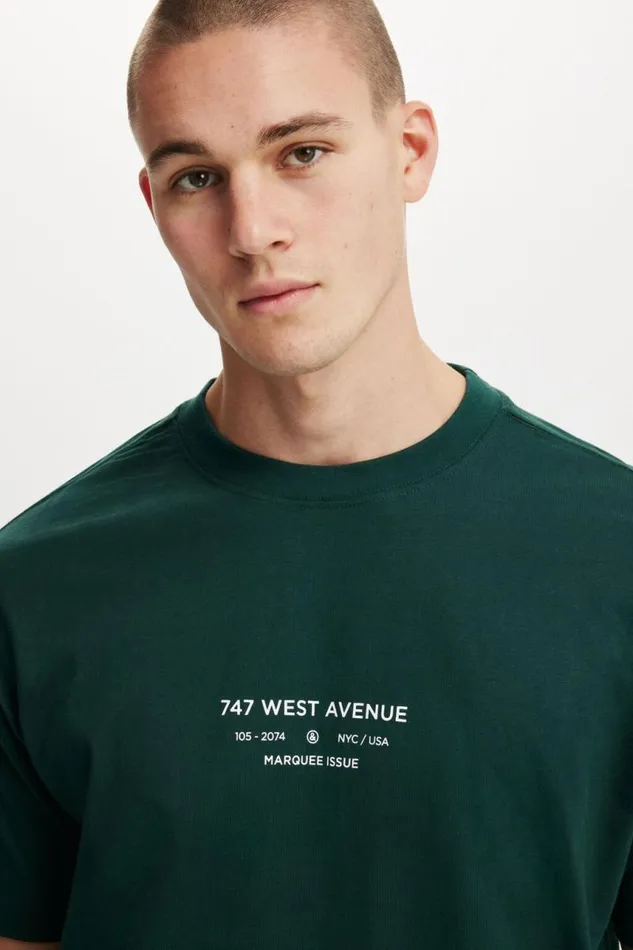 Cotton On Tees and Tanks Box Fit Easy TShirt Pineneedle Green747 West Avenue 8211 Men Cotton On Tees and Tanks Box Fit Easy TShirt Pineneedle Green747 West Avenue 8211 Men
