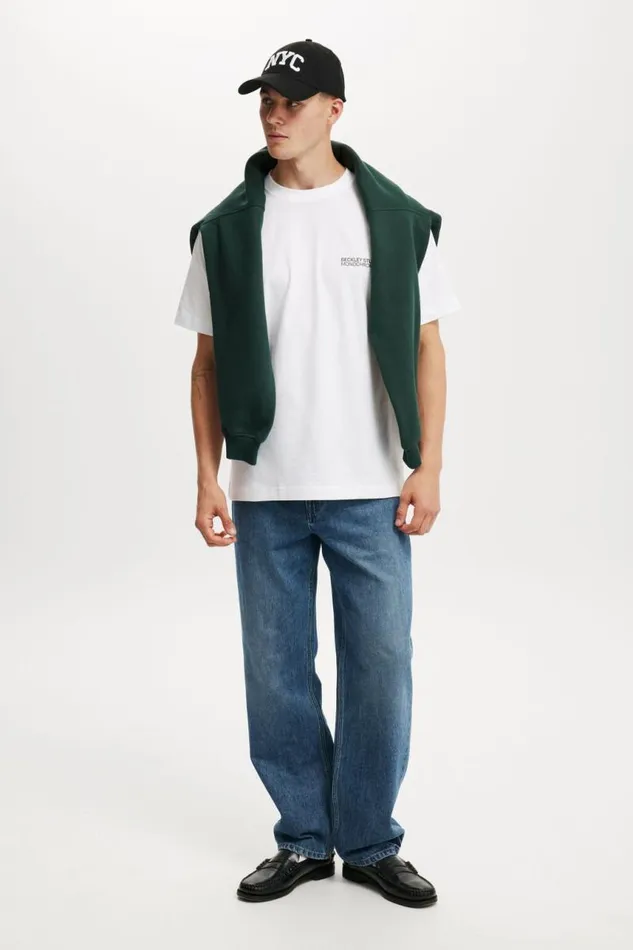 Cotton On Tees and Tanks Box Fit Easy TShirt Whitebeckley Monochrome Curated 8211 Men Cotton On Tees and Tanks Box Fit Easy TShirt Whitebeckley Monochrome Curated 8211 Men