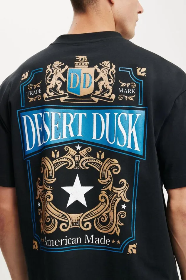 Cotton On Tees and Tanks Box Fit Graphic TShirt Blackdesert Dusk 8211 Men Cotton On Tees and Tanks Box Fit Graphic TShirt Blackdesert Dusk 8211 Men