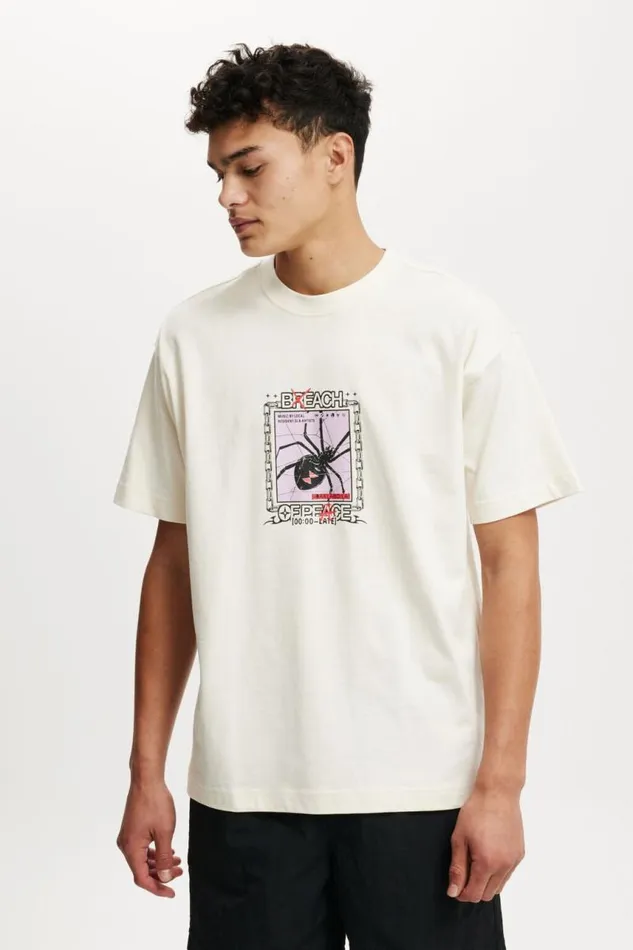Cotton On Tees and Tanks Box Fit Graphic TShirt Creampuffbreak Of Peace 8211 Men