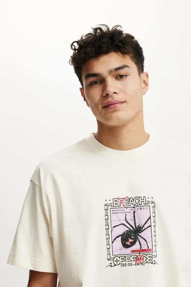 Cotton On Tees and Tanks Box Fit Graphic TShirt Creampuffbreak Of Peace 8211 Men Cotton On Tees and Tanks Box Fit Graphic TShirt Creampuffbreak Of Peace 8211 Men