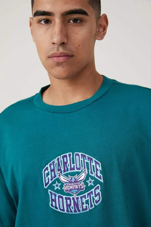 Cotton On Tees and Tanks Box Fit Nba TShirt Lcn Nba Emerald Hornets 8211 Stars 8211 Men Cotton On Tees and Tanks Box Fit Nba TShirt Lcn Nba Emerald Hornets 8211 Stars 8211 Men