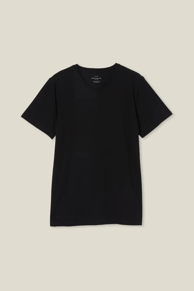 Cotton On Tees and Tanks Organic VNeck TShirt Black 8211 Men Cotton On Tees and Tanks Organic VNeck TShirt Black 8211 Men