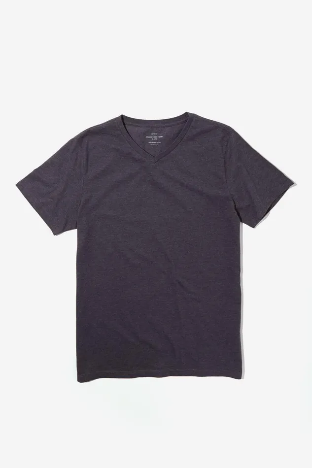 Cotton On Tees and Tanks Organic VNeck TShirt Charcoal Marle 8211 Men Cotton On Tees and Tanks Organic VNeck TShirt Charcoal Marle 8211 Men