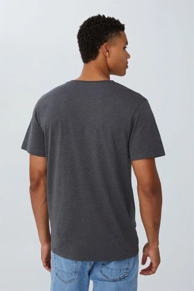 Cotton On Tees and Tanks Organic VNeck TShirt Charcoal Marle 8211 Men Cotton On Tees and Tanks Organic VNeck TShirt Charcoal Marle 8211 Men