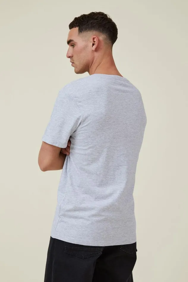 Cotton On Tees and Tanks Organic VNeck TShirt Light Grey Marle 8211 Men Cotton On Tees and Tanks Organic VNeck TShirt Light Grey Marle 8211 Men