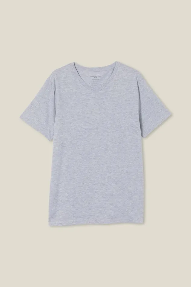 Cotton On Tees and Tanks Organic VNeck TShirt Light Grey Marle 8211 Men Cotton On Tees and Tanks Organic VNeck TShirt Light Grey Marle 8211 Men