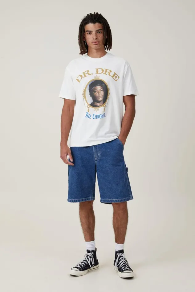 Cotton On Tees and Tanks Premium Loose Fit Music TShirt Lcn Bra Vintage Whitedr Drethe Chronic 8211 Men Cotton On Tees and Tanks Premium Loose Fit Music TShirt Lcn Bra Vintage Whitedr Drethe Chronic 8211 Men