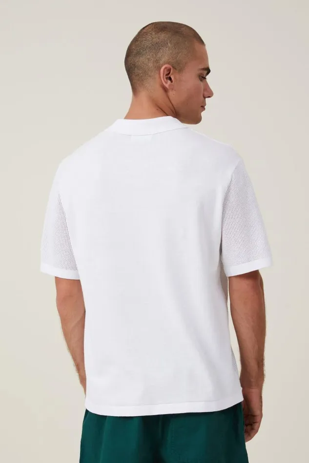 Cotton On Tees and Tanks Resort Short Sleeve Polo Snow White 8211 Men Cotton On Tees and Tanks Resort Short Sleeve Polo Snow White 8211 Men