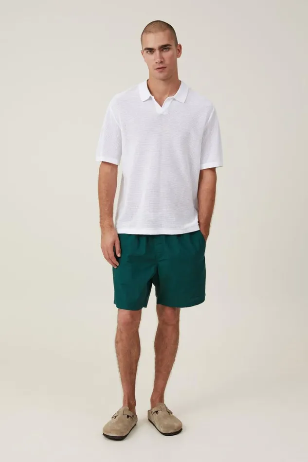 Cotton On Tees and Tanks Resort Short Sleeve Polo Snow White 8211 Men Cotton On Tees and Tanks Resort Short Sleeve Polo Snow White 8211 Men