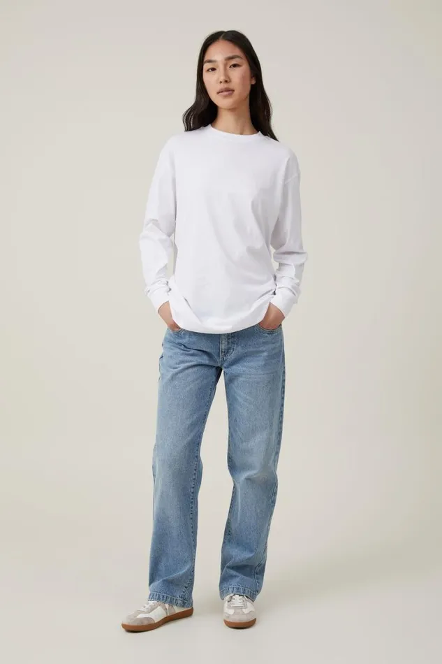 Cotton On Tops Brody Oversized Long Sleeve Top White 8211 Women