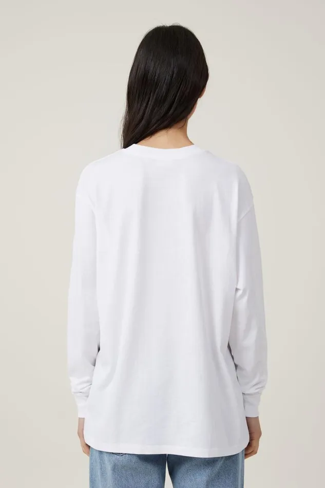 Cotton On Tops Brody Oversized Long Sleeve Top White 8211 Women