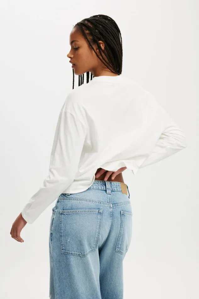 Cotton On Tops Classic Long Sleeve Graphic Tee Main Character Energy Vintage White 8211 Women Cotton On Tops Classic Long Sleeve Graphic Tee Main Character Energy Vintage White 8211 Women