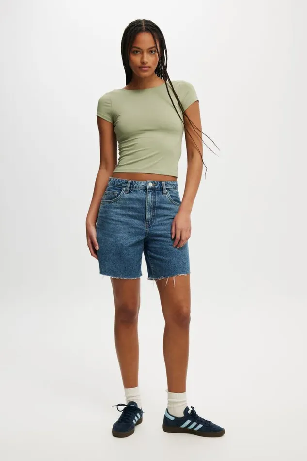 Cotton On Tops Cleo Low Back Tee Artichoke 8211 Women