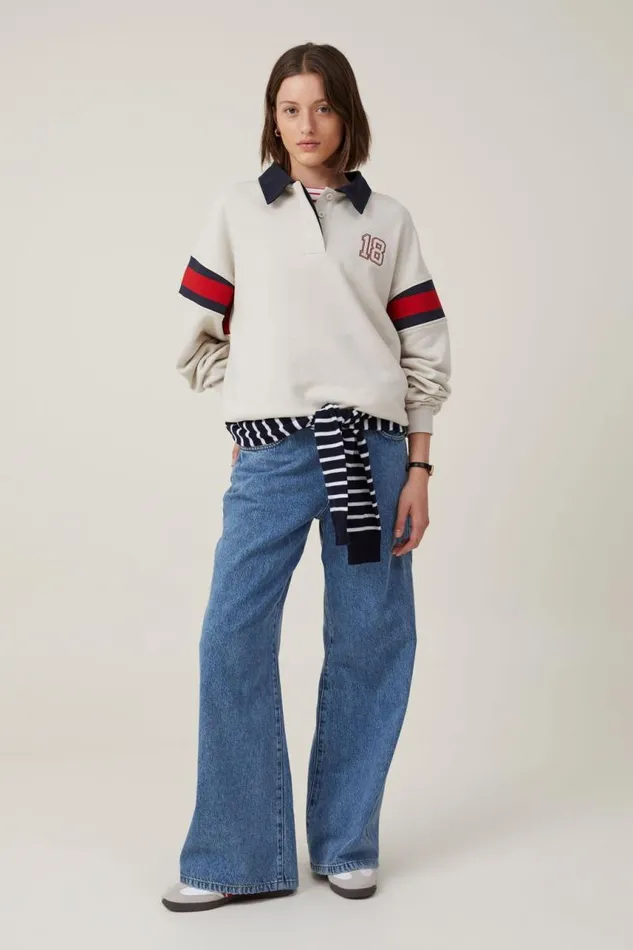 Cotton On Tops Graphic Oversized Long Sleeve Polo Monaco Light Stone Crimson 8211 Women Cotton On Tops Graphic Oversized Long Sleeve Polo Monaco Light Stone Crimson 8211 Women
