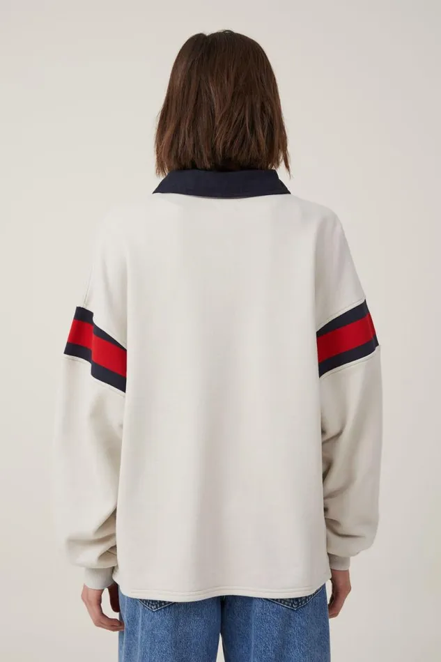 Cotton On Tops Graphic Oversized Long Sleeve Polo Monaco Light Stone Crimson 8211 Women Cotton On Tops Graphic Oversized Long Sleeve Polo Monaco Light Stone Crimson 8211 Women