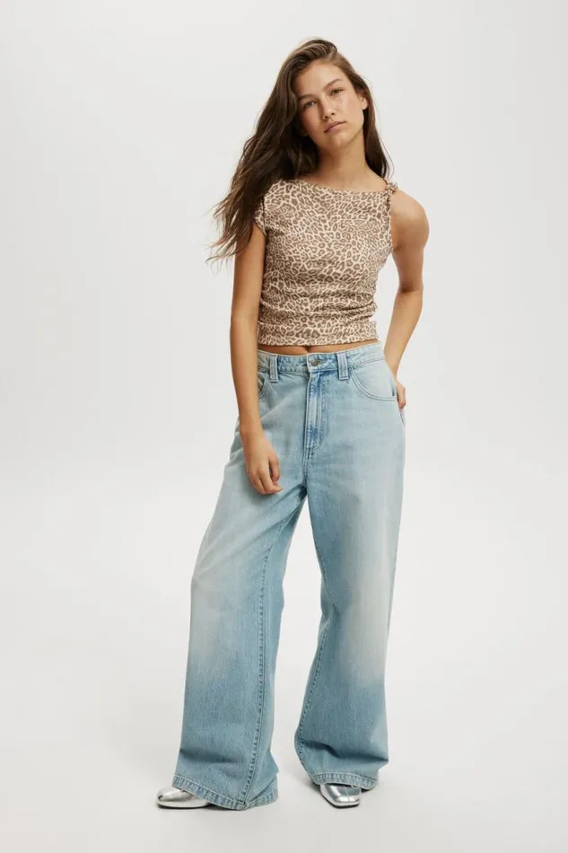 Cotton On Tops Marlow Knot Shoulder Short Sleeve Top Kirsty Leopard 8211 Women Cotton On Tops Marlow Knot Shoulder Short Sleeve Top Kirsty Leopard 8211 Women