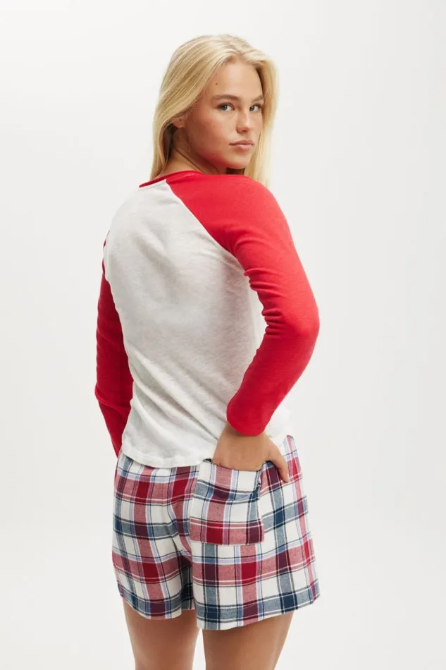 Cotton On Tops Raglan Long Sleeve Top Cherry Pie 8211 Women