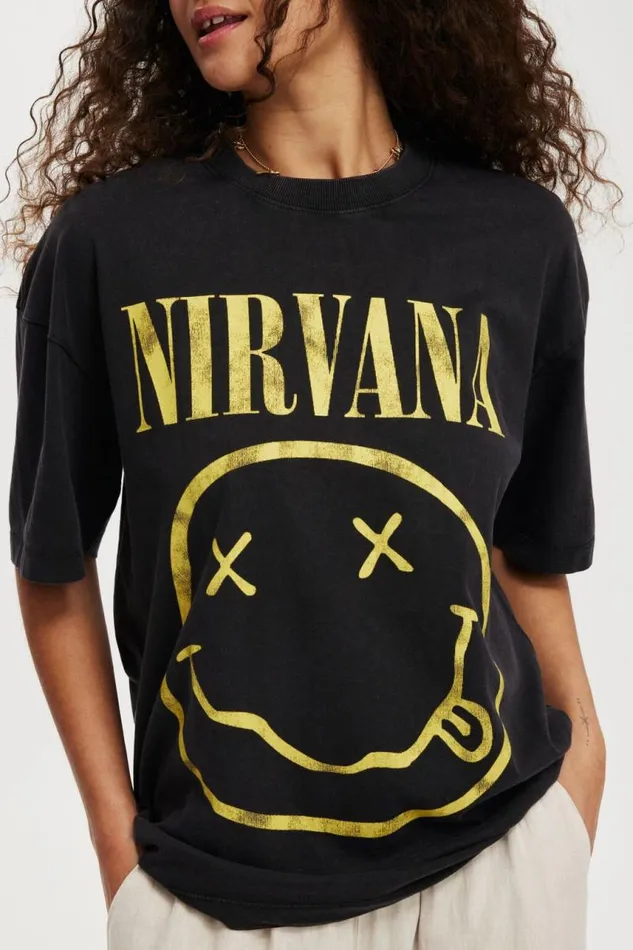 Cotton On Tops The Lcn Boxy Graphic Tee Lcn Mt Nirvana Face Logowashed Black 8211 Women Cotton On Tops The Lcn Boxy Graphic Tee Lcn Mt Nirvana Face Logowashed Black 8211 Women