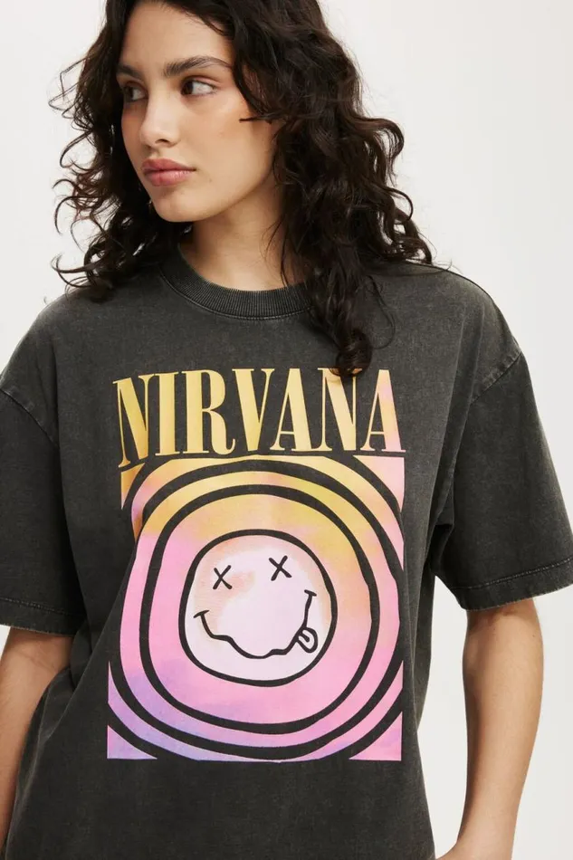 Cotton On Tops The Lcn Boxy Graphic Tee Lcn Mt Nirvana Facewashed Black 8211 Women Cotton On Tops The Lcn Boxy Graphic Tee Lcn Mt Nirvana Facewashed Black 8211 Women