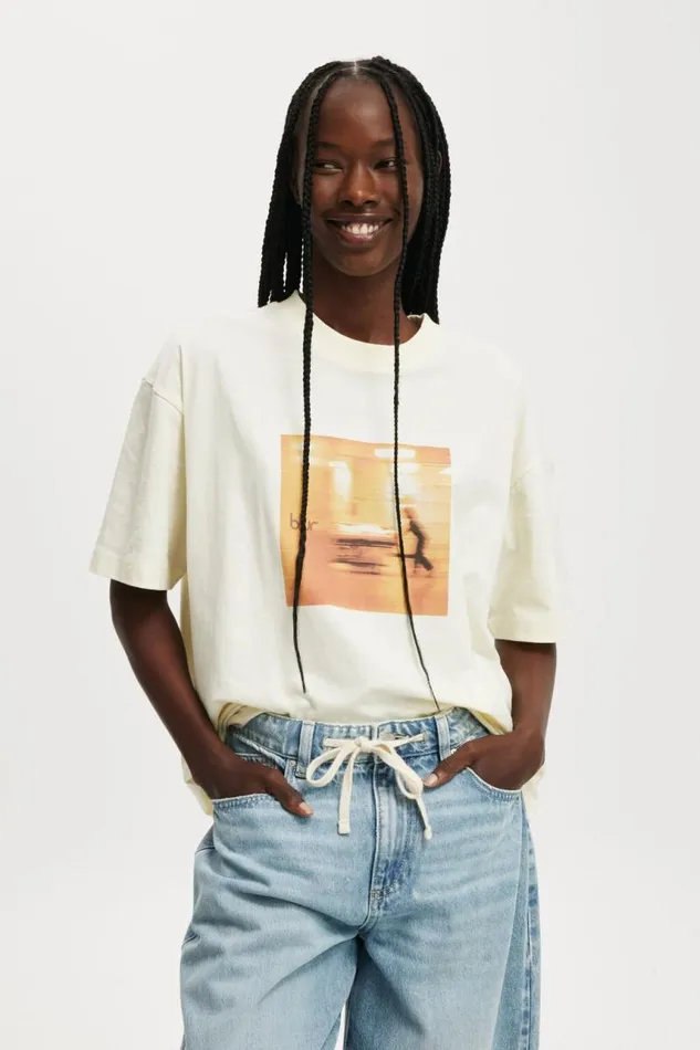 Cotton On Tops The Lcn Boxy Graphic Tee Lcn Wmg Blur Glamour In The Suncreme Fraiche 8211 Women Cotton On Tops The Lcn Boxy Graphic Tee Lcn Wmg Blur Glamour In The Suncreme Fraiche 8211 Women