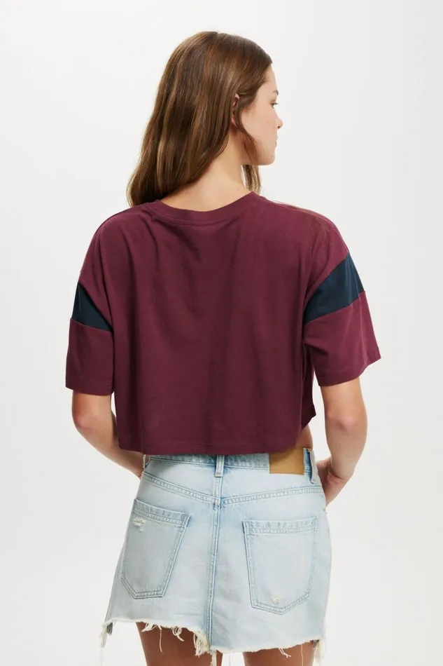Cotton On Tops The Oversized Chopped Graphic Tee Varsity Cheer Cherry Varnish 8211 Women Cotton On Tops The Oversized Chopped Graphic Tee Varsity Cheer Cherry Varnish 8211 Women