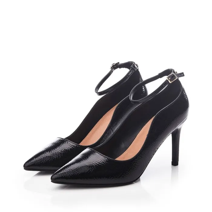 Court Shoes Women Moda In Pelle Cristel Black Patent