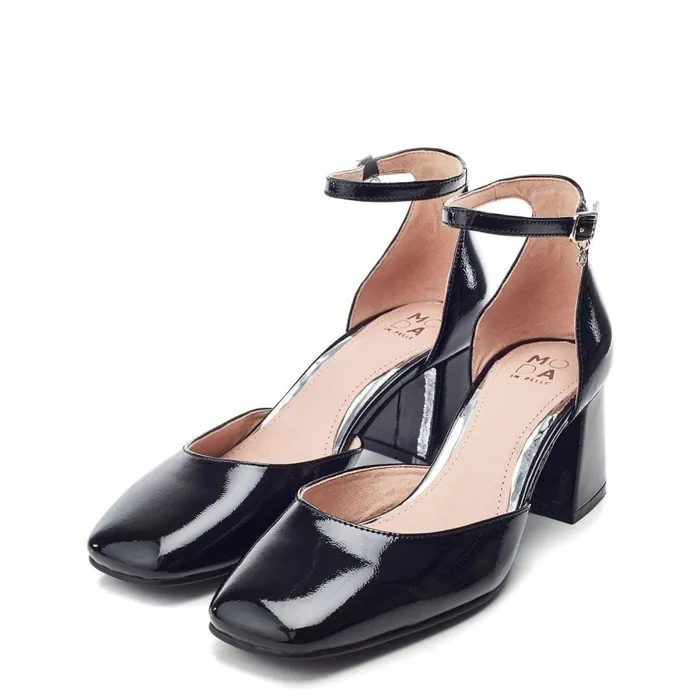 Court Shoes Women Moda In Pelle Dalziah Black Patent Leather