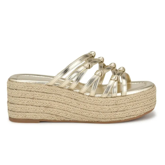 Cristy Espadrille Wedge Sandals Platino Women Nine West Sandals
