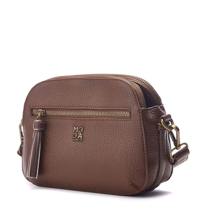 Crossbody Bags Women Moda In Pelle Aubree Bag Dark Brown Porvair