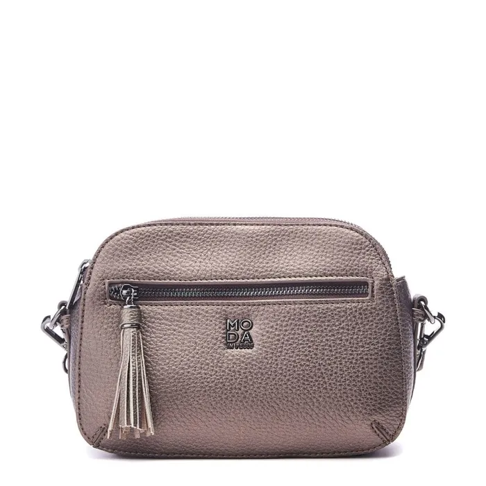 Crossbody Bags Women Moda In Pelle Aubree Bag Pewter Porvair