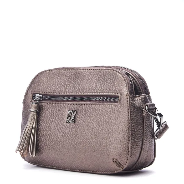 Crossbody Bags Women Moda In Pelle Aubree Bag Pewter Porvair