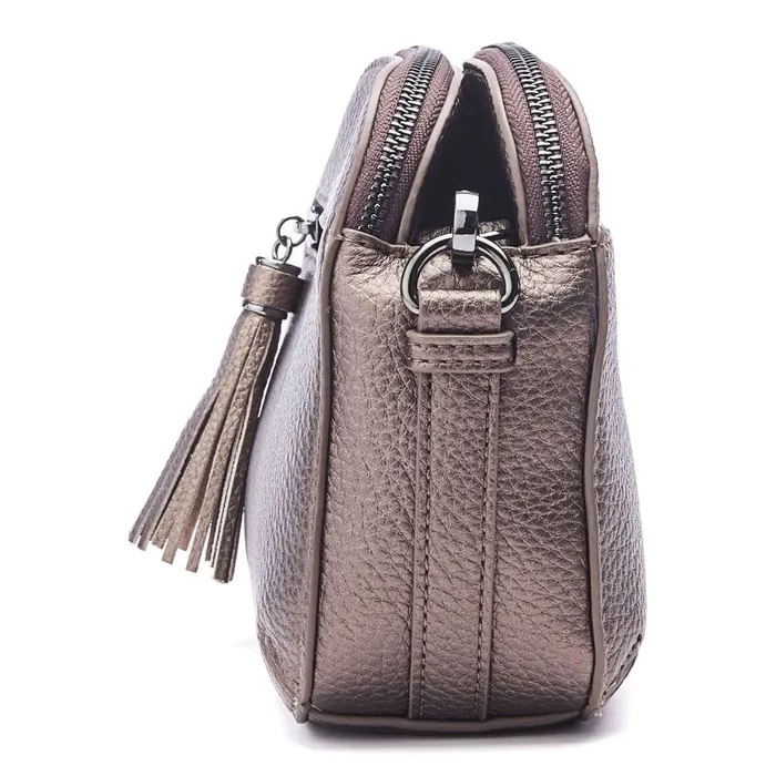 Crossbody Bags Women Moda In Pelle Aubree Bag Pewter Porvair