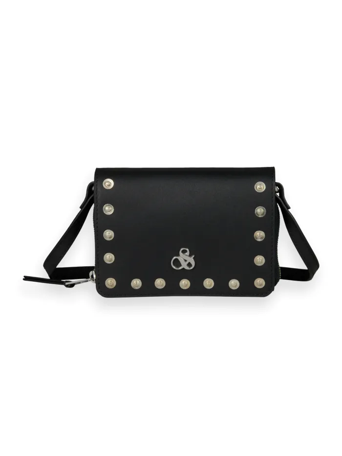 CROSSBODY WALLET WITH RIVETS Black Women Scotch and Soda Bags