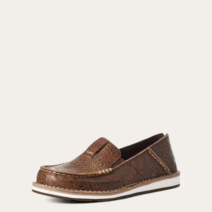 Cruiser Brown Floral Emboss Women Ariat Shoes and Sneakers