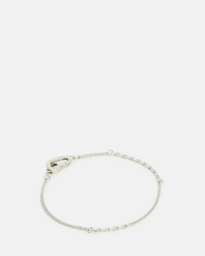Cyrus Curb Chain Sterling Silver Bracelet Warm Silver Men AllSaints Jewelry