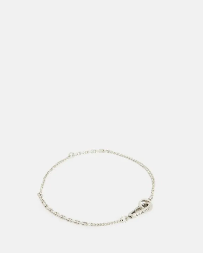 Cyrus Curb Chain Sterling Silver Bracelet Warm Silver Men AllSaints Jewelry