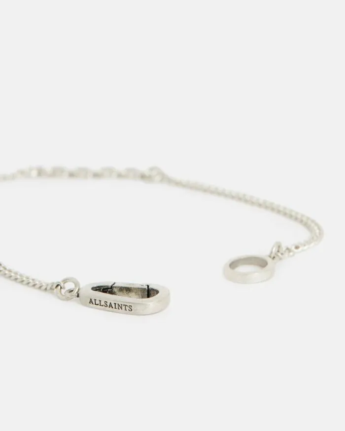 Cyrus Curb Chain Sterling Silver Bracelet Warm Silver Men AllSaints Jewelry