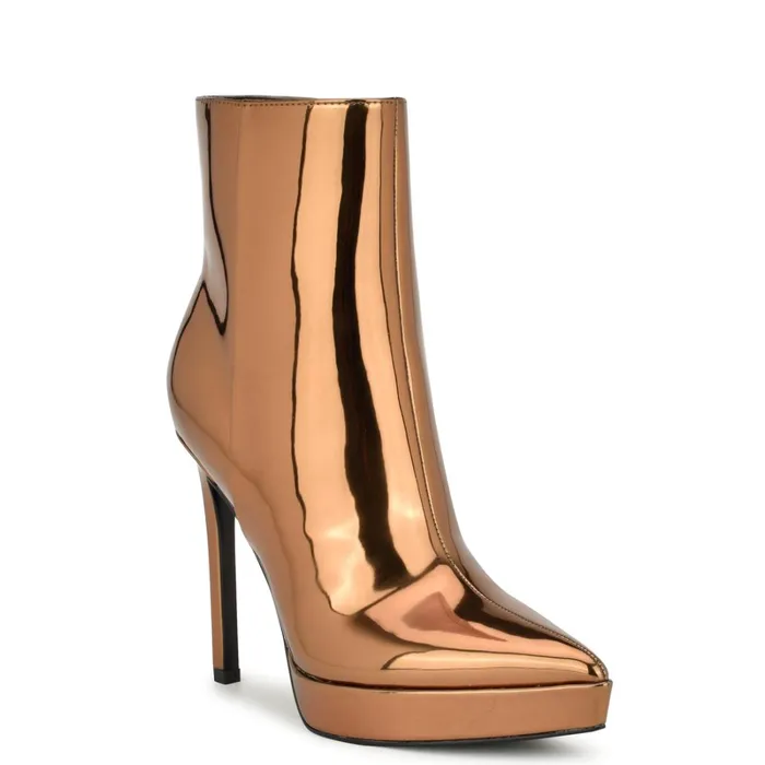 Danise Dress Booties Bronze Women Nine West Boots and Booties Danise Dress Booties Bronze Women Nine West Boots and Booties